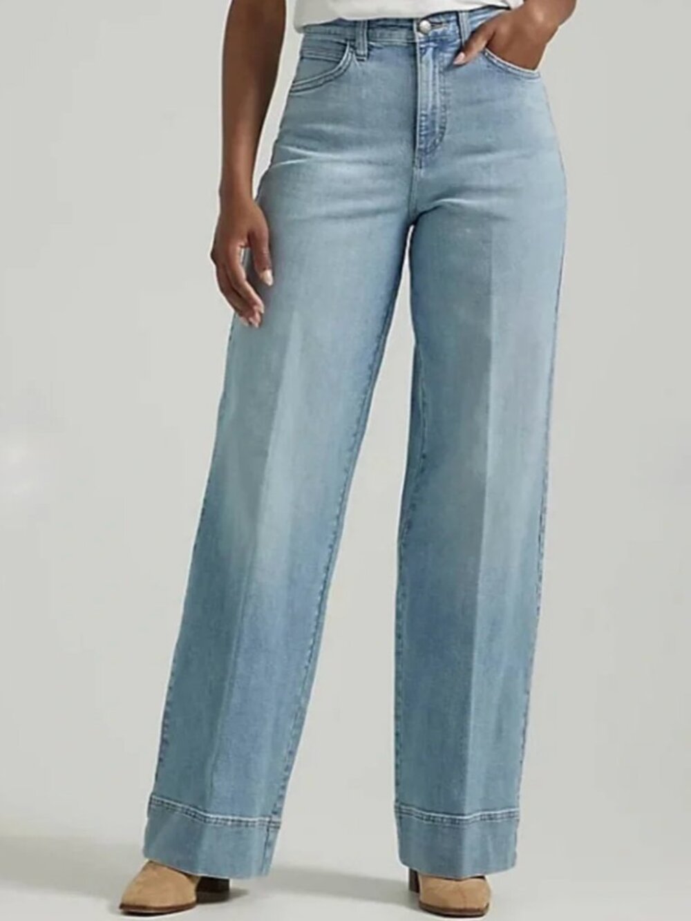 Lee Light Blue Wide Leg Trouser Jean